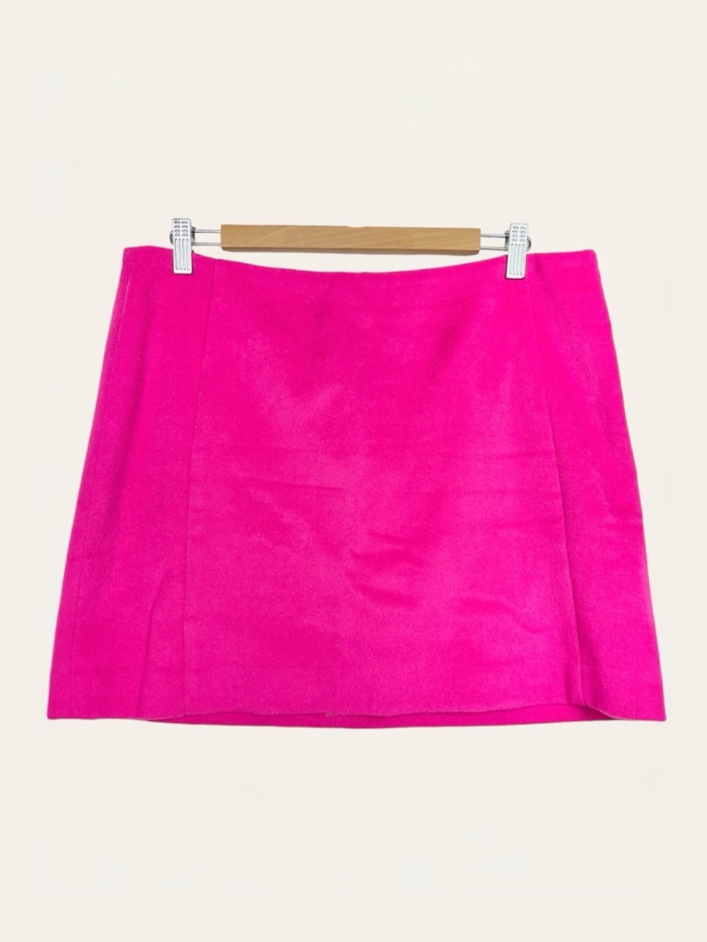 The Limited Textured Fur Wool Blend A Line Lined Career Mini Pencil Skirt Pink